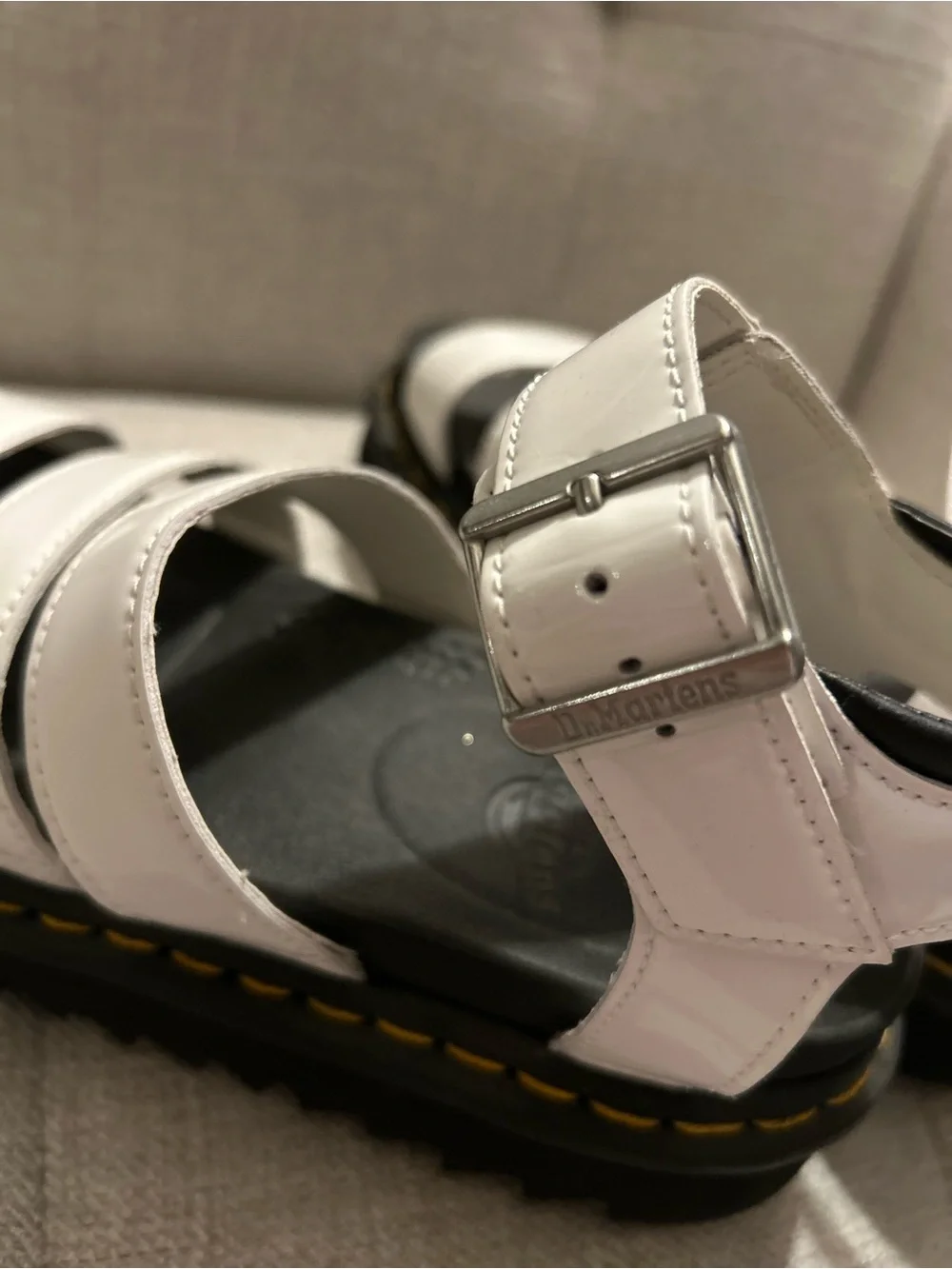 Dr. Martens white strappy